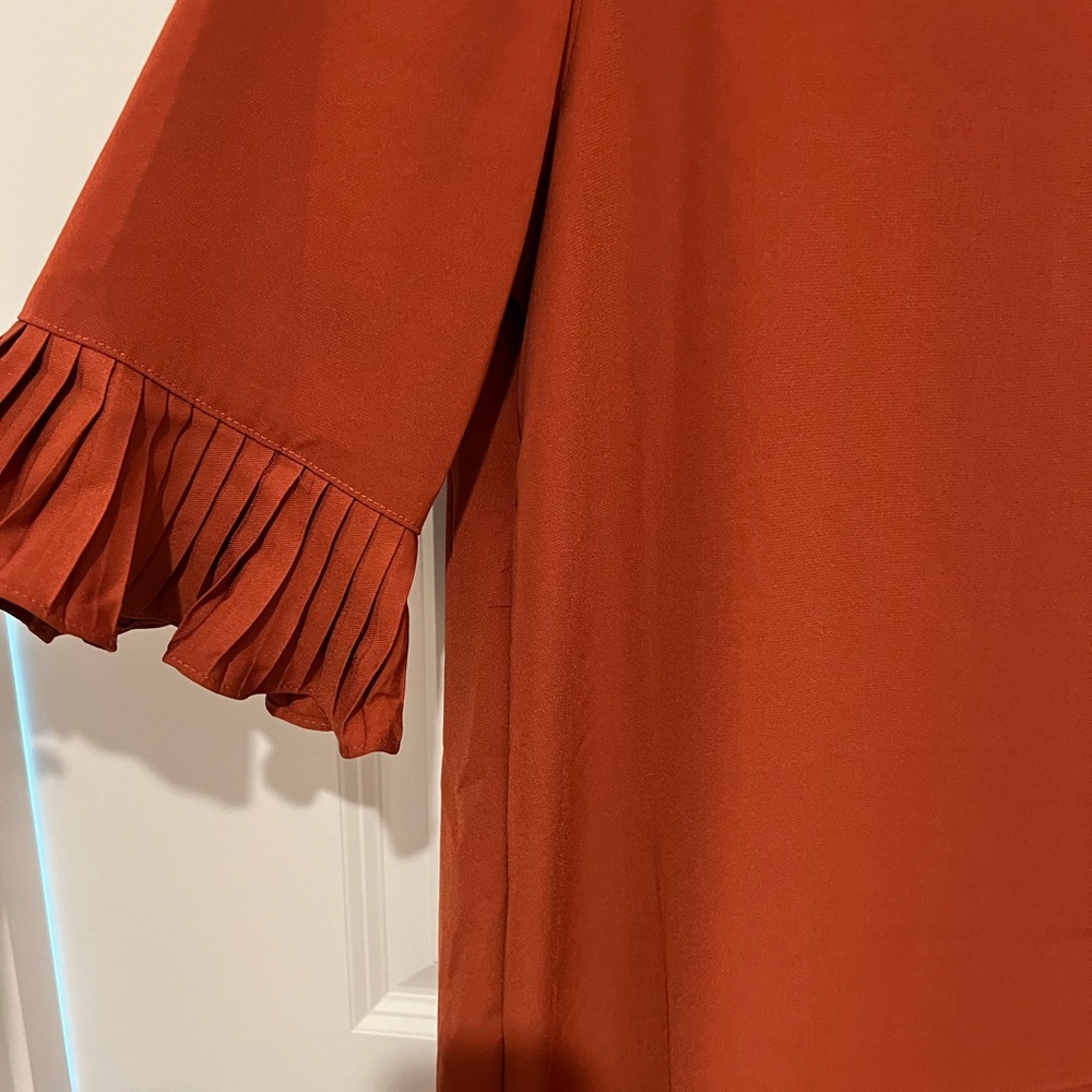 She + Sky Women Jr. Multi-layered Pleated Ruffle Short Sleeve Dress, - Picture 3 of 5